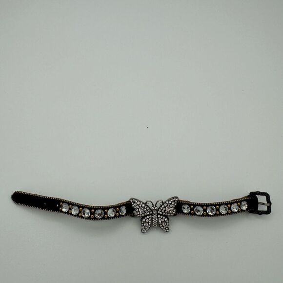 Gucci Butterfly Crystal Studded Bracelet Leather - Picture 6 of 13